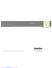 ClearOne USB Adapter Installation & Operation Manual