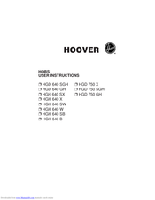 Hoover HGD 750 X User Instructions