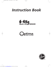 Hoover 6+4 Kg Wash'n dry Sensor Instruction Book