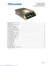 TDK-Lambda CPFE1000F28 Operation Manual