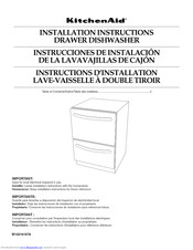 KitchenAid KUDH03DTSS2 Installation Instructions Manual
