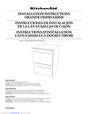 KitchenAid KUDH03DTBL0 Installation Instructions Manual