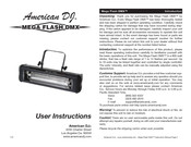 American DJ Mega Flash DMX User Instructions