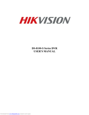 HIKVISION DS-8100HFI-S User Manual