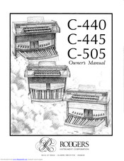 Rodgers Classic Keyboard C-445 Owner's Manual