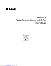 D-Link DGE-550T User Manual