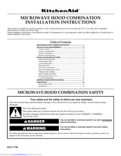 KitchenAid KHMS1850SBL0 Installation Instructions Manual