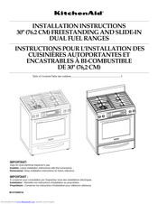 KitchenAid KDRS807SSS04 Installation Instructions Manual