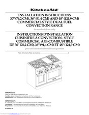 KitchenAid KDRU763VSS02 Installation Instructions Manual