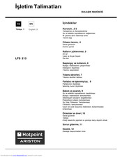 Hotpoint Ariston LFS 213 Operating Instructions Manual