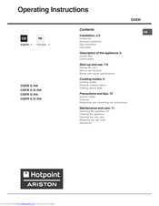 Hotpoint Ariston CISFR G IX/HA Operating Instructions Manual
