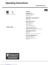 Hotpoint Ariston CE60P1 GR/HA Operating Instructions Manual