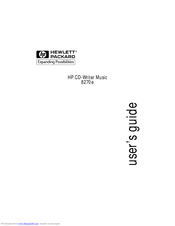 Hp CD-Writer Music 8270e User Manual