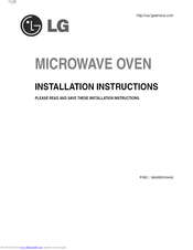 LG LMVM2085SW Installation Instructions Manual
