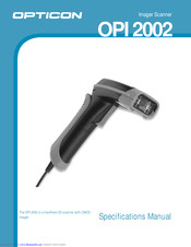 OPTICON OPI 2002 Specification Manual