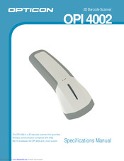 OPTICON OPI 4002 Specification Manual