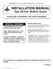 Magic Chef 9112WUV Installation Manual