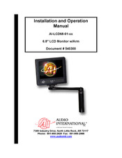 Audio International AI-LCD68-01-13 Installation And Operation Manual