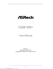 Asrock C226 WS+ User Manual