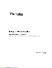 SpectraLink NetLink Wireless Telephone Setup And Administration Manual