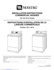 Maytag MAT14PRAWW0 Installation Instructions Manual