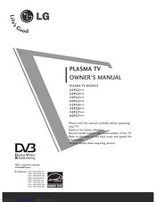 LG 60PG3 Series Owner's Manual