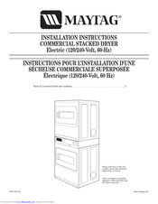 Maytag MLE24PDAZW0 Installation Instructions Manual