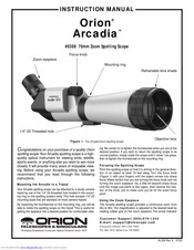 Orion Telescopes & Binoculars Orion Arcadia 9389 Instruction Manual