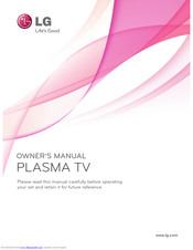 Lg PLASMA TV Owner's Manual
