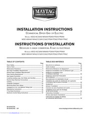 Maytag MDG18MNAW Installation Instructions Manual