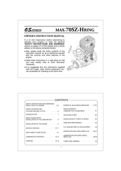 O.S. engine MAX-70SZ-Hring Owner's Instruction Manual
