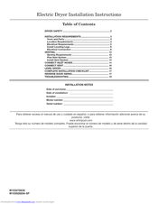 Maytag MEDB750YW0 Installation Instructions Manual