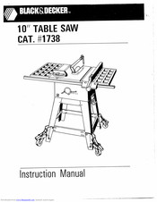 Black & Decker 1738 Instruction Manual