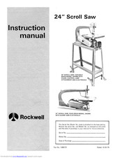 Dewalt 24' Scroll Saw Instruction Manual