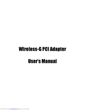 OVISLINK WIRELESS-G PCI ADAPTER User Manual
