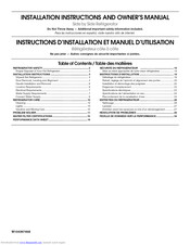 Maytag MSF25D4XAM00 Installation Instructions & Owner's Manual