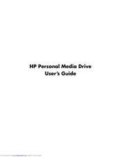 HP PERSONAL MEDIA DRIVE User Manual