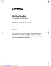 Compaq N1000 Getting Started Manual