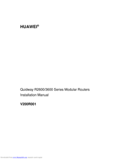 Huawei Quidway R3600 Series Installation Manual