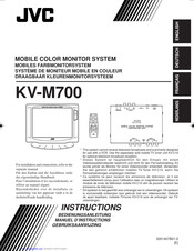 JVC KV-M700 - 6.4 TFT MONITOR Instructions Manual