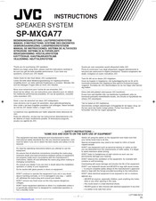 JVC SP-MXGA77 Instructions Manual