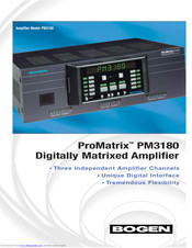 Bogen ProMatrix Amplifier PM3180 