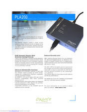 OXANCE PLA200 Instruction