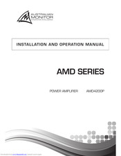 AUSTRALIAN MONITOR AMD Series Installation And Operation Manual