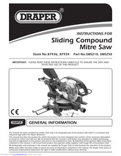 Draper SMS210 Instructions Manual