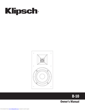 Klipsch B-10 Owner's Manual