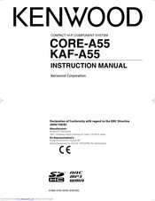 Kenwood KAF-A55 Instruction Manual