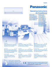 PANASONIC CS-E15HKEW Operating Instructions Manual