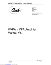 Audix MVPA User Manual