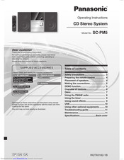 PANASONIC SC-PM5 Operating Instructions Manual
